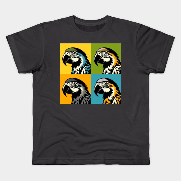 Pop Grey parrot Art - Cool Birds Kids T-Shirt by PawPopArt